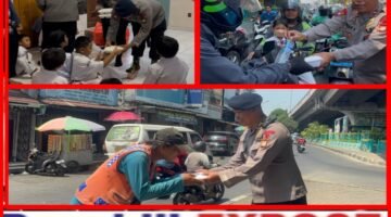 Brimob Metro Jaya Peduli Tulus Berbagi, 300 Paket Makanan untuk Warga Ciputat