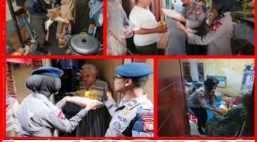 Brimob Polda Metro Jaya Peduli Warga Kwitang, 150 Paket Sembako Dibagikan