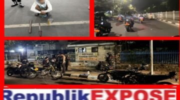 Brimob Polda Metro Jaya Sisir Lokasi Tawuran, Amankan Remaja Diduga Bawa Air Keras dan Pedang di Lokasi Tawuran Jaktim