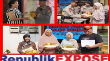 Brimob Polda Metro Jaya Bagikan 45 Paket Sembako untuk Warga Ciputat