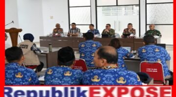 Pascabencana, Ketua Tim Satgas PRR Kolonel Inf Tamimi “Komandoi” Rapat Monev di Humbahas
