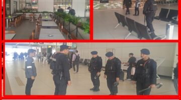 Brimob Polda Metro Jaya Sterilisasi Stasiun Whoosh Halim Dalam Rangka Pengamanan FIFA ASEAN Cup