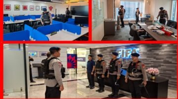 Brimob Polda Metro Jaya Sterilisasi Kantor FIFA di Senayan
