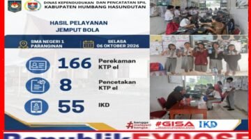SIJEMPOL, Disdukcapil Humbahas Terus Genjot Pelayanan Adminduk