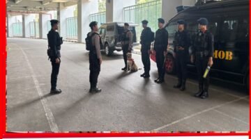Brimob Polda Metro Jaya Sterilisasi Stadion Patriot Jelang Laga Adhyaksa FC Bekasi vs PSGC Ciamis