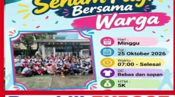 Ketua RT 01/014.Cengkareng Timur Mengajak Warganya untuk Senam Sehat Rutin Setiap Minggu Pagi