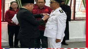 Bupati Humbahas Lantik Baktiar Pane ,SH ,M.AP Sebagai Camat Tarabintang .